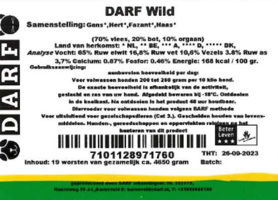 Darf Diepvries vers vlees