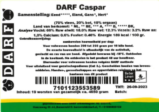 Darf Diepvries vers vlees