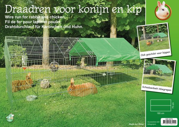Boon draadren puntdak met zonnedoek verzinkt