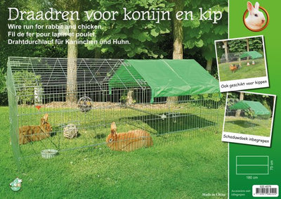 Boon draadren puntdak met zonnedoek verzinkt
