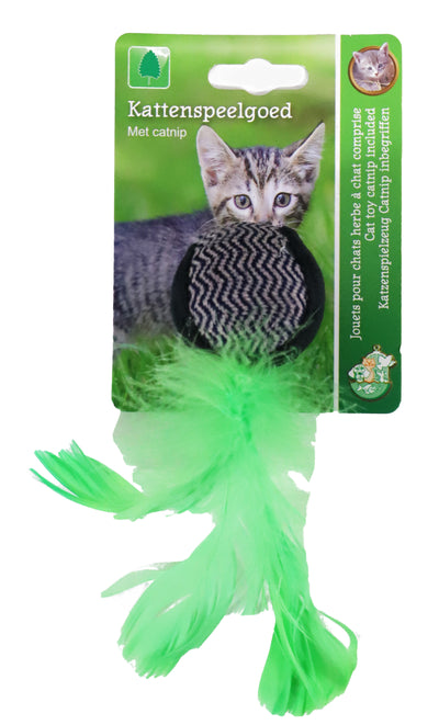 Katten rammelbal met veren