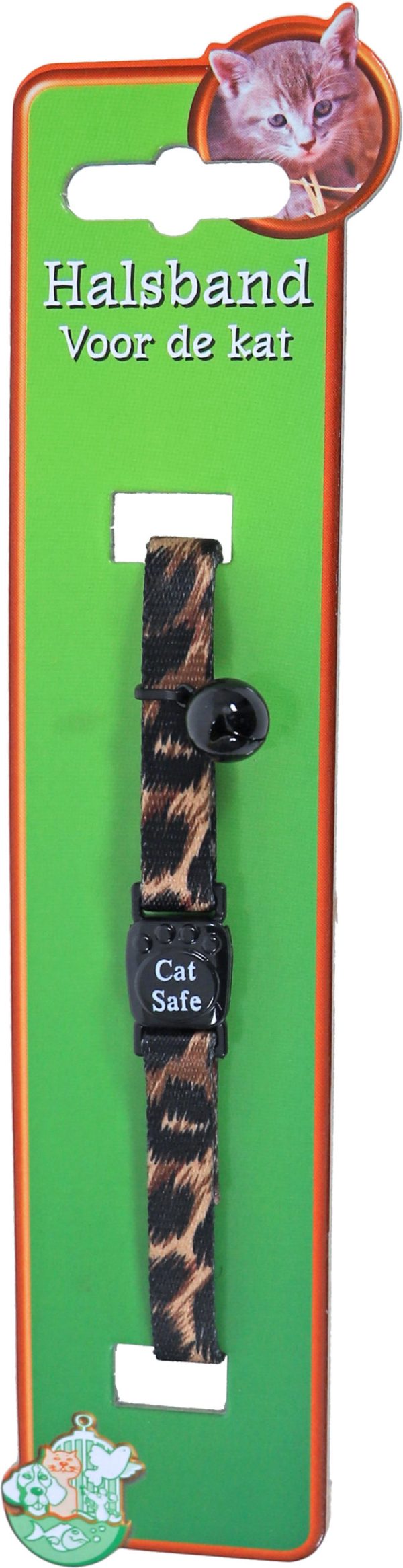 Boon kattenhalsband nylon, luipaard print
