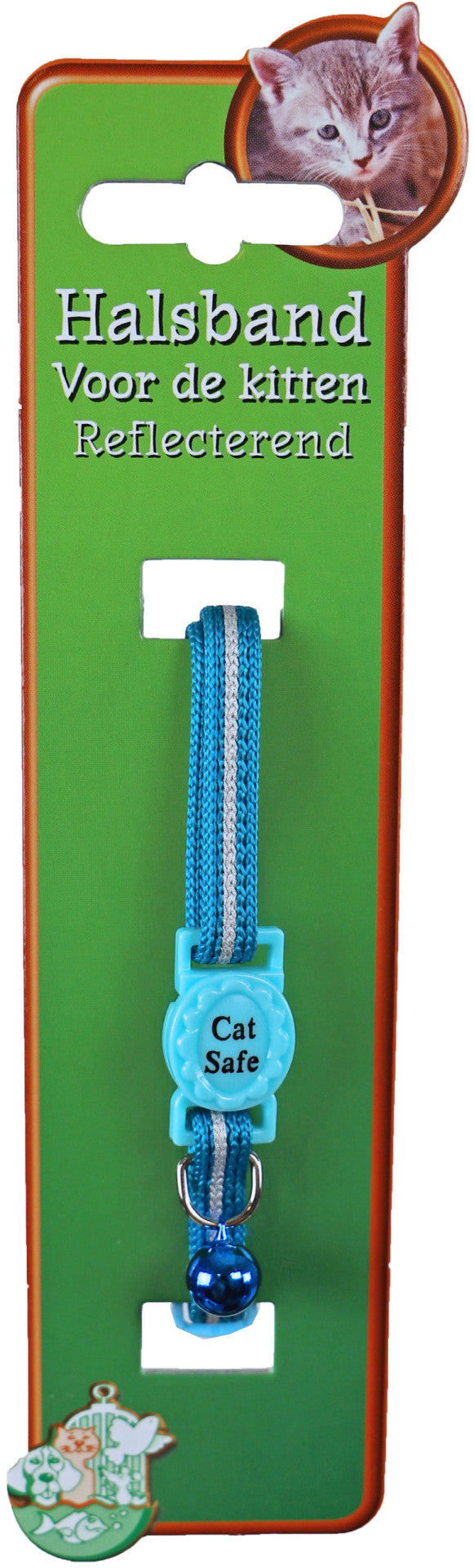 Boon kittenhalsband polyester neon, blauw reflecterend