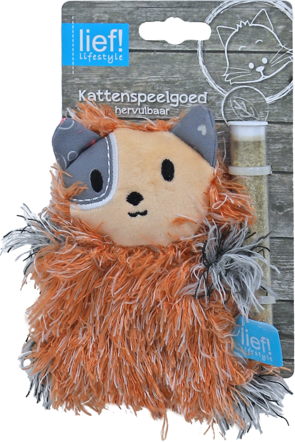 lief! Girls kattenspeelgoed kat met tube catnip assorti