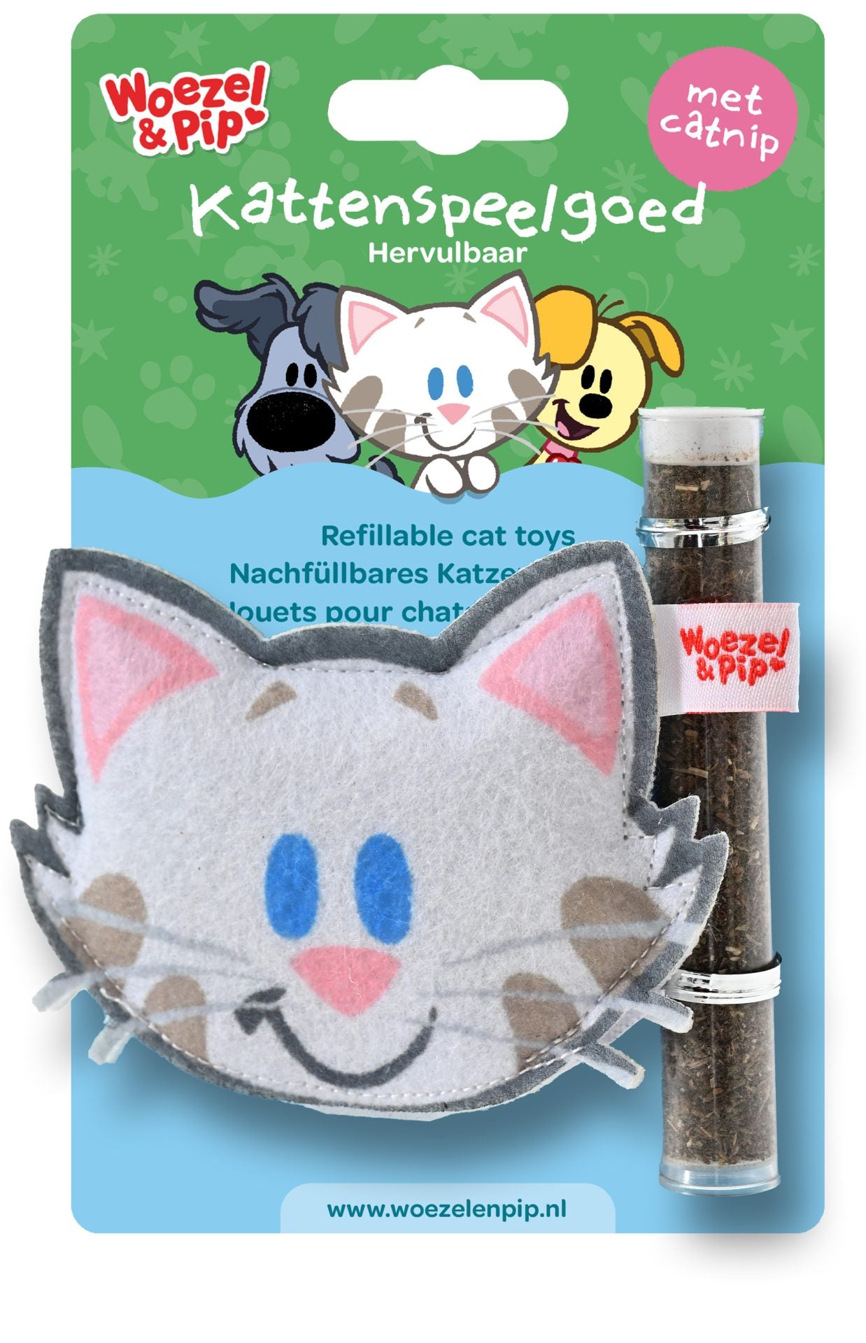 Woezel en Pip kattenspeelgoed catnip vulbaar