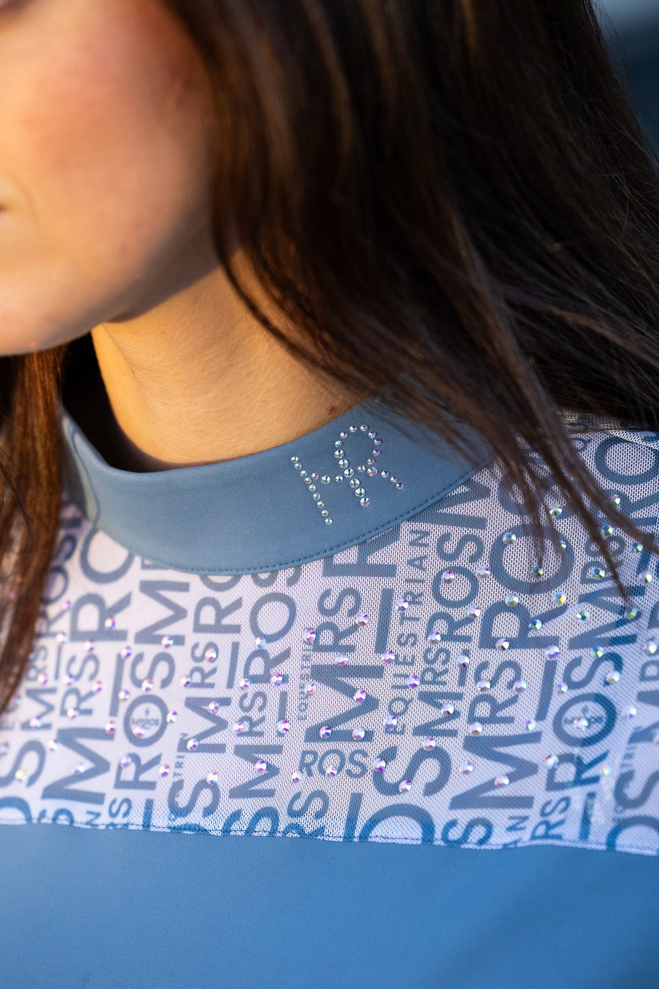 Mrs. Ros Competition Mesh logo Long sleeve top