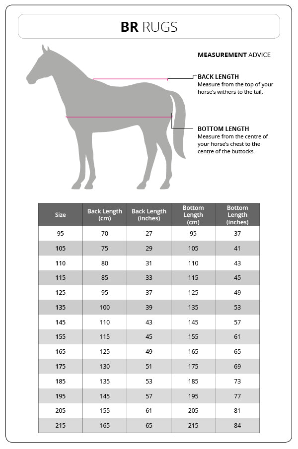 BR Mini Horse regendeken 600D 0g - Nena's Pets