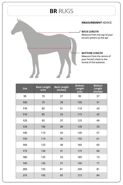 BR Mini Horse regendeken 600D 0g - Nena's Pets