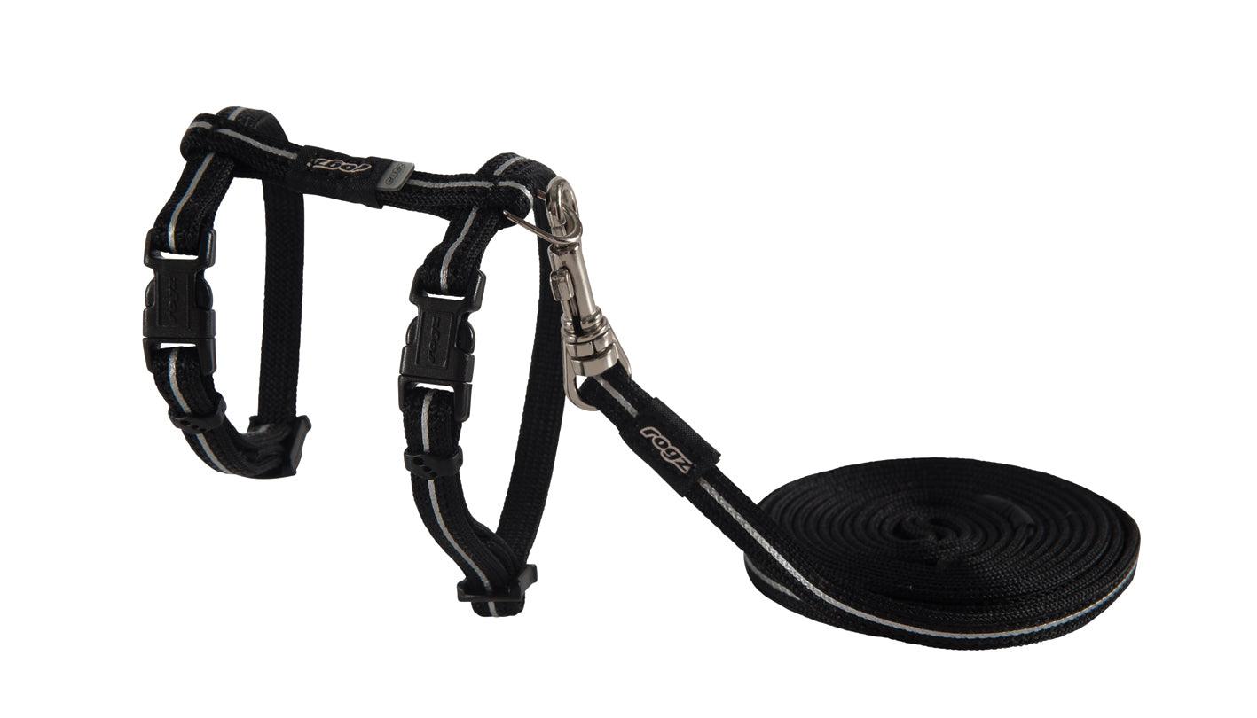 Catz AlleyCat Tuig+Lijn XS Zwart - Nena's Pets