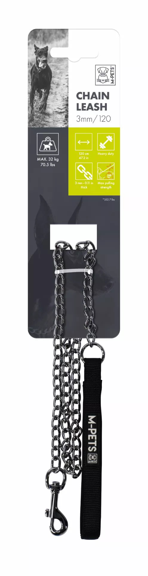 M-PETS ketting looplijn ijzer 3,0mmx120cm <32kg - Nena's Pets