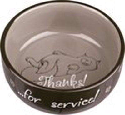 Trixie voer/waterbak 'Thanks for Service'