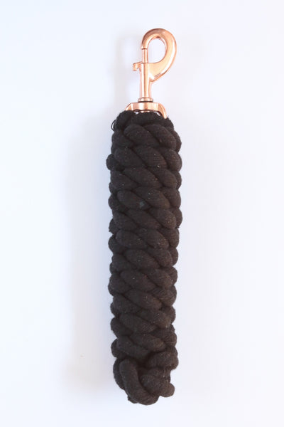 HB Katoenen Halstertouw met rose gold musketon