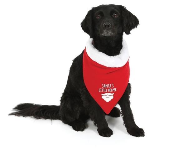 Christmas Bandana "Santa's Little Helper" - Nena's Pets