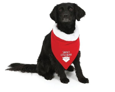 Christmas Bandana "Santa's Little Helper" - Nena's Pets