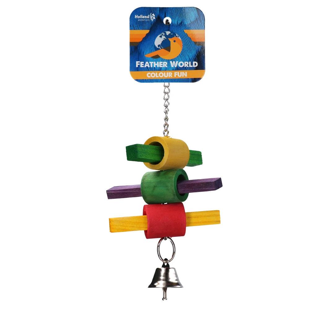 Feather world kleuren plezier vogel speelgoed - Nena's Pets