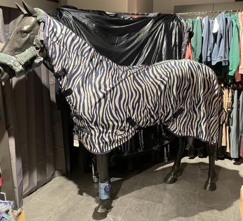Harry`s Horse vliegendeken Mesh zebra Blauw - Nena's Pets