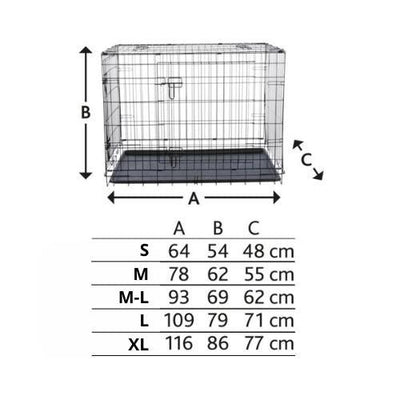 Home Kennel zwarte bench - Nena's Pets