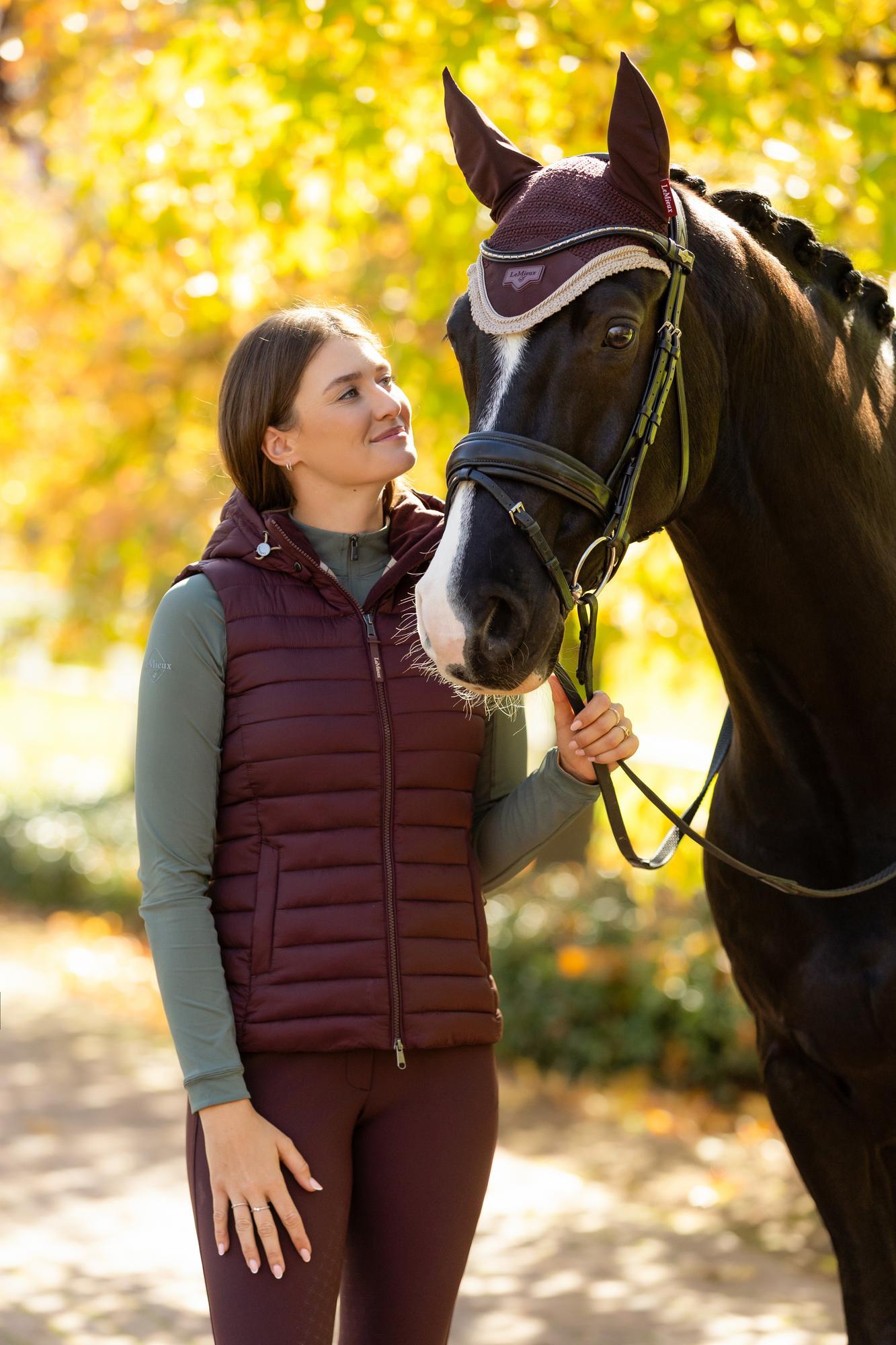 LeMieux Rose hooded puffer bodywarmer 'aw25