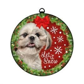 Xmas Kerstbal met hond - Nena's Pets