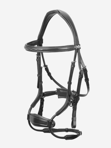 Lemieux Kudos Clear Arc Bridle Black/Silver - Nena's Pets