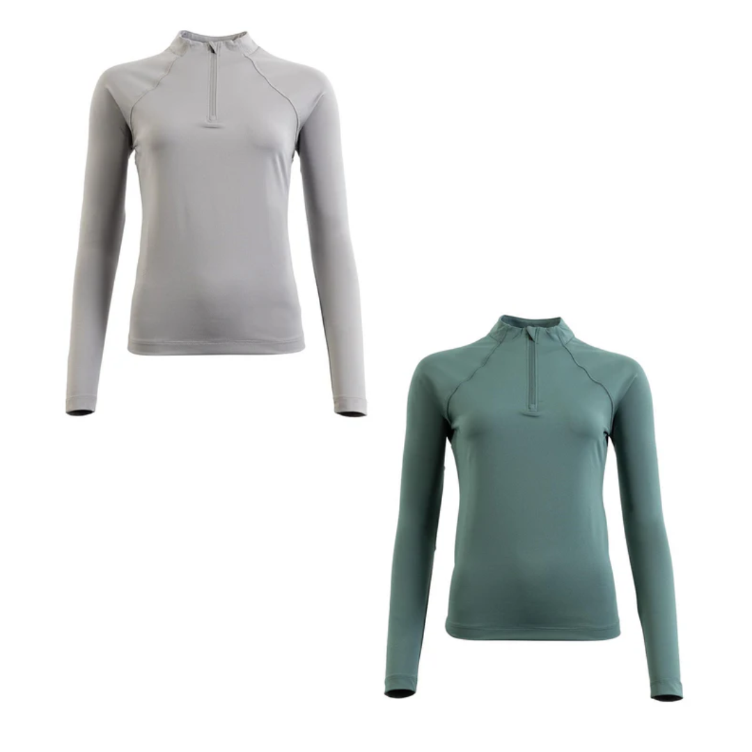 BR CLX long-sleeve zip-up shirt dames