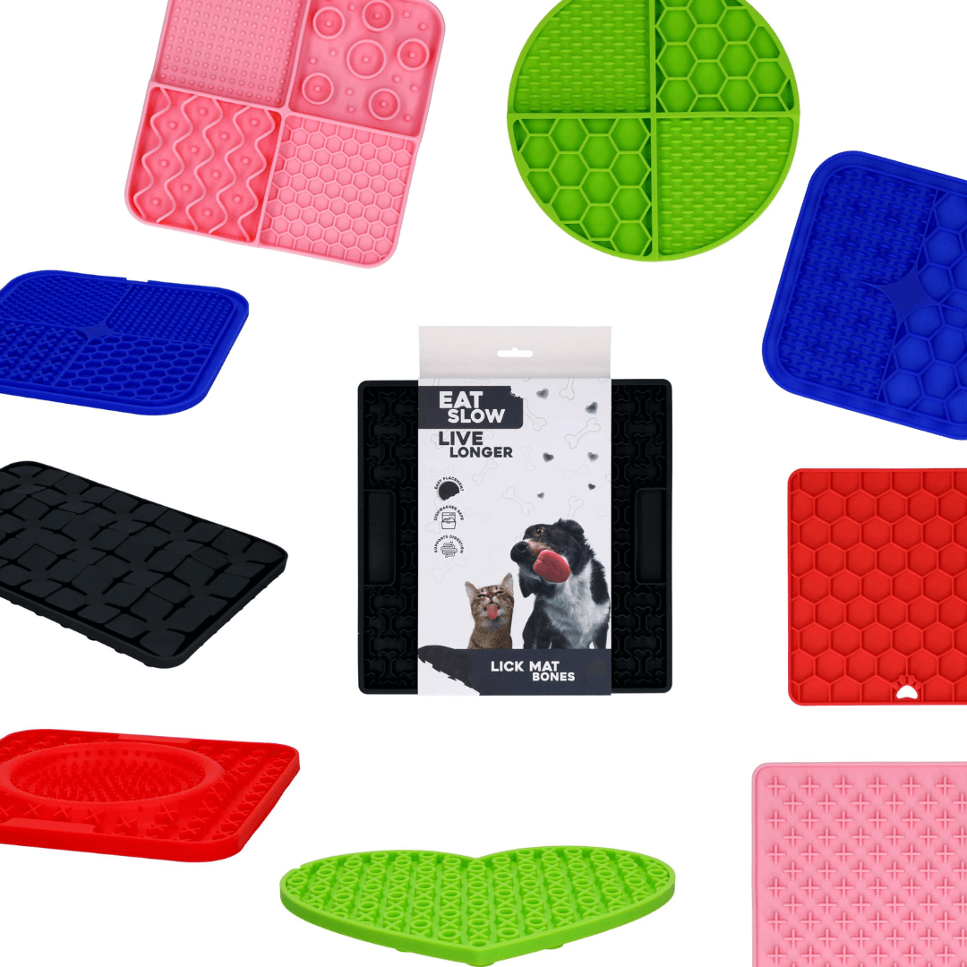 Eat Slow Live Longer Likmatten diverse soorten - Nena's Pets