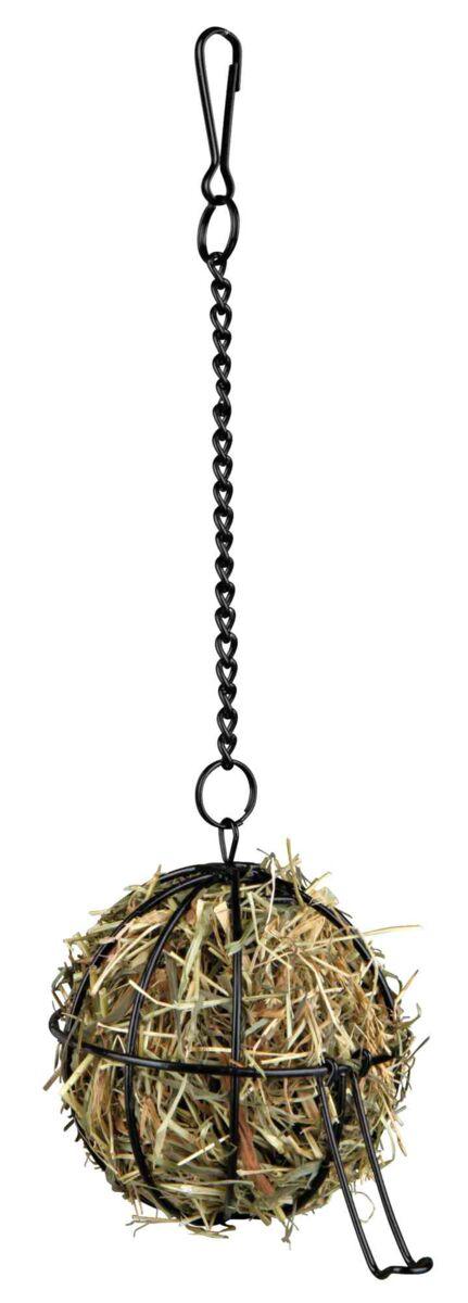 Voederbal metaal Zwart 12 cm - Nena's Pets