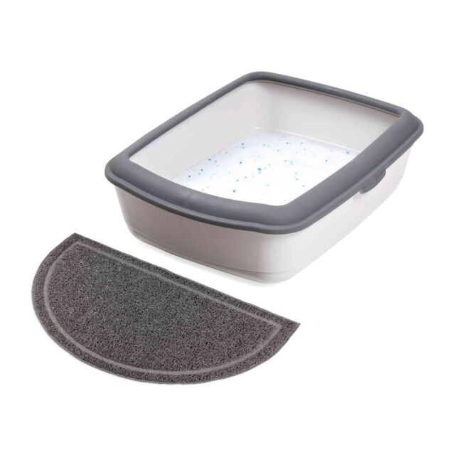 Trixie kattenbakmat / schoonloopmat halfrond
