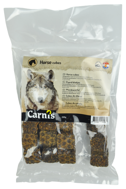 Carnis paard blokjes 200 gram - Nena's Pets