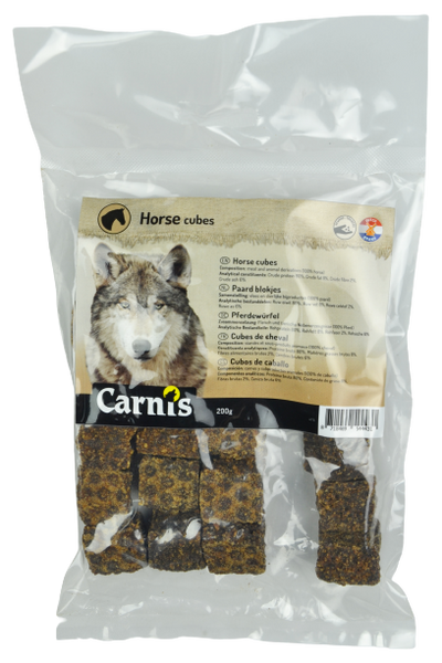 Carnis paard blokjes 200 gram - Nena's Pets