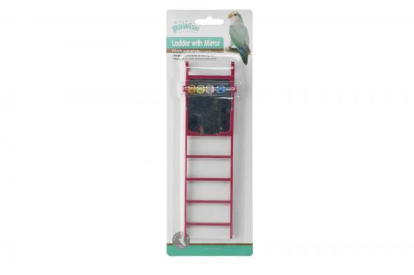 Pawise vogel ladder met spiegel - Nena's Pets