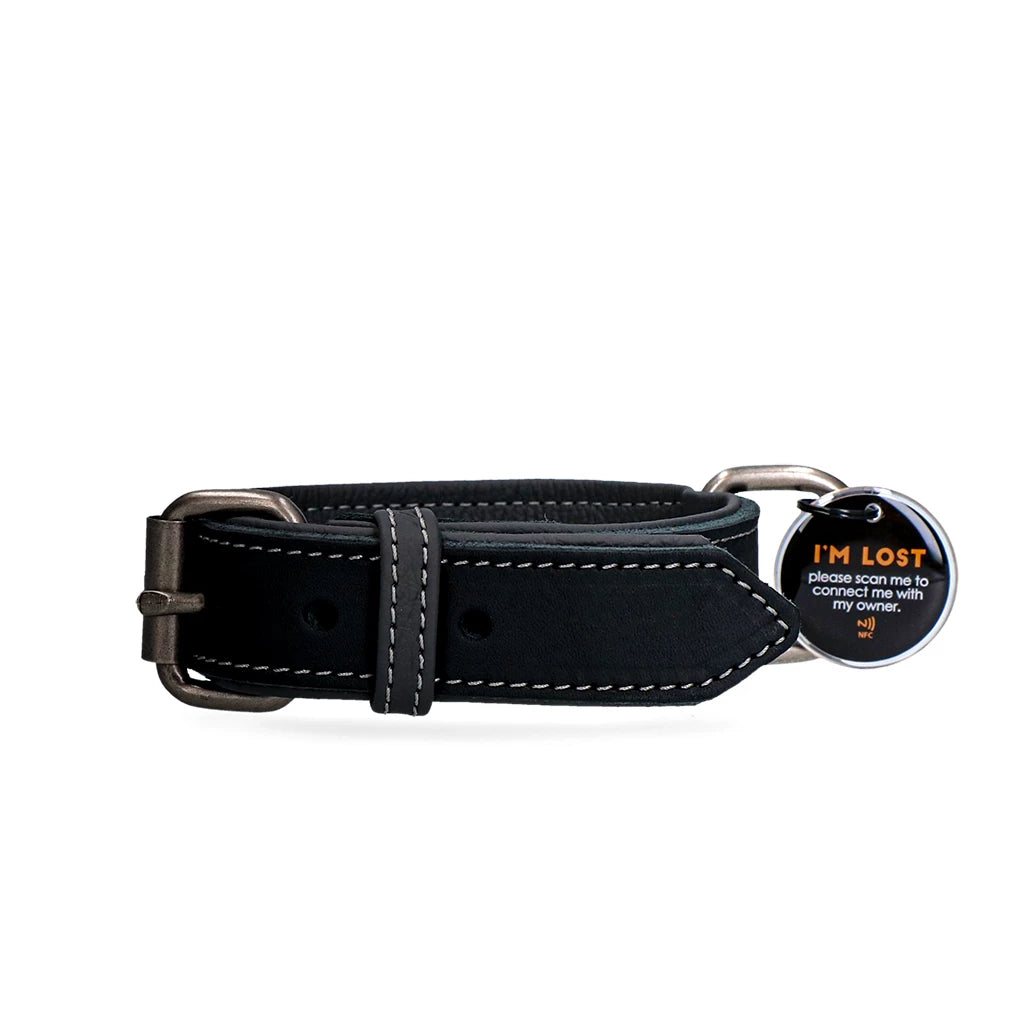 Spotted! Pro Leren Halsband met Tag
