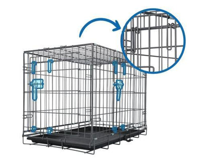Safety+ Bench met 2 deuren Grijs S 61x43x49 cm - Nena's Pets