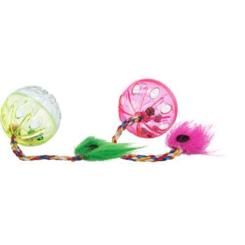 Trixie set ratelballen met staart - Nena's Pets