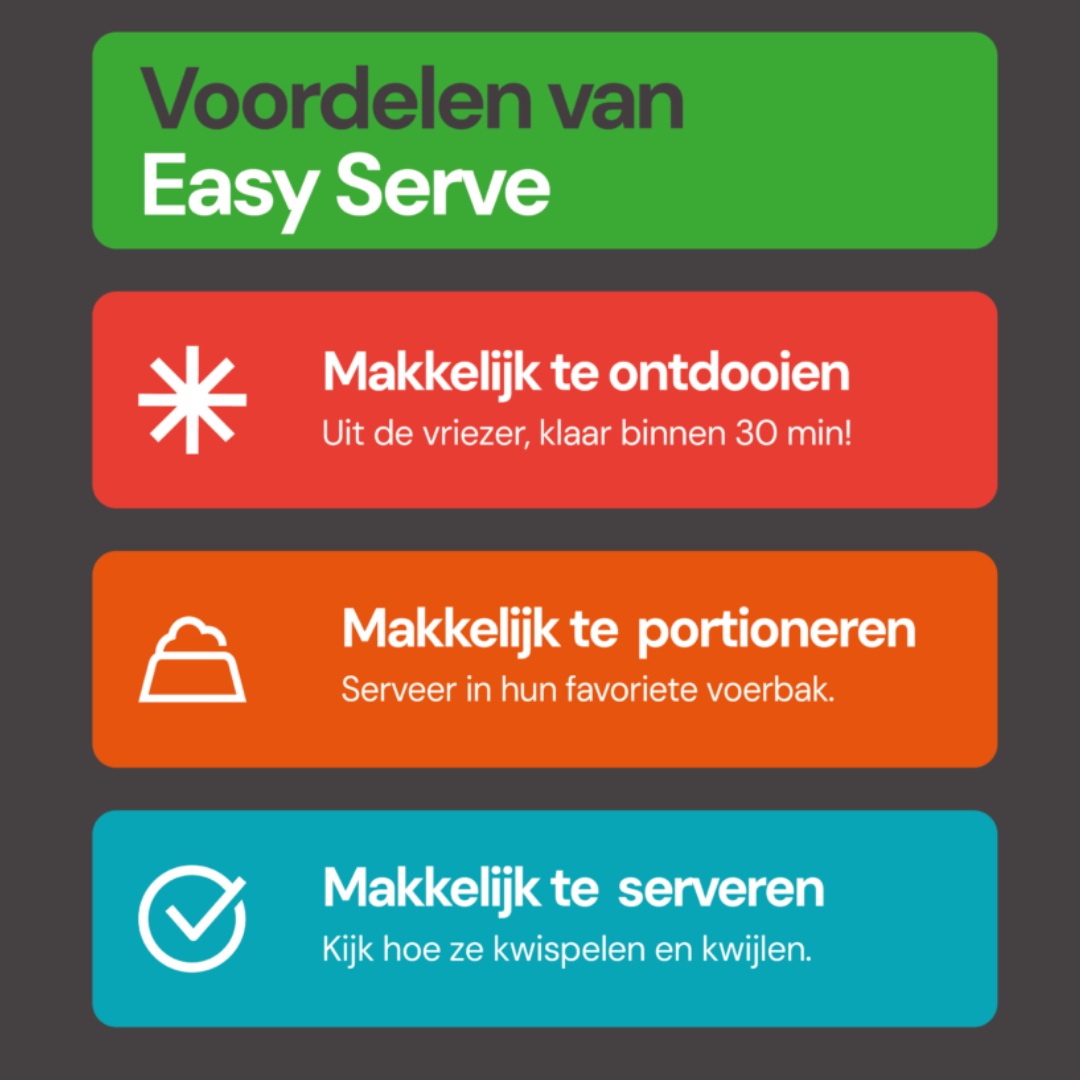 Nutriment Easy Serve Diepvries Vers Vlees