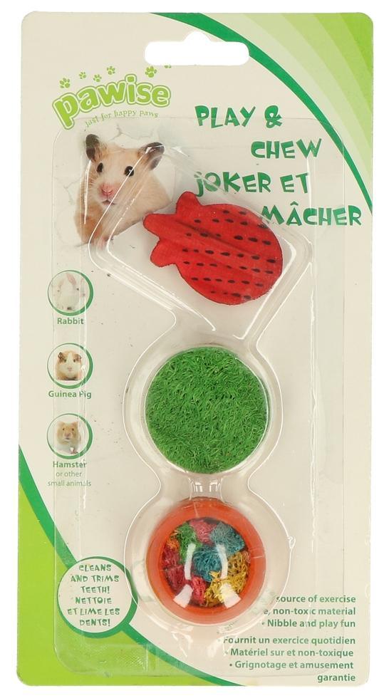 Woodn Loofah knaag en speelblokjes - Nena's Pets