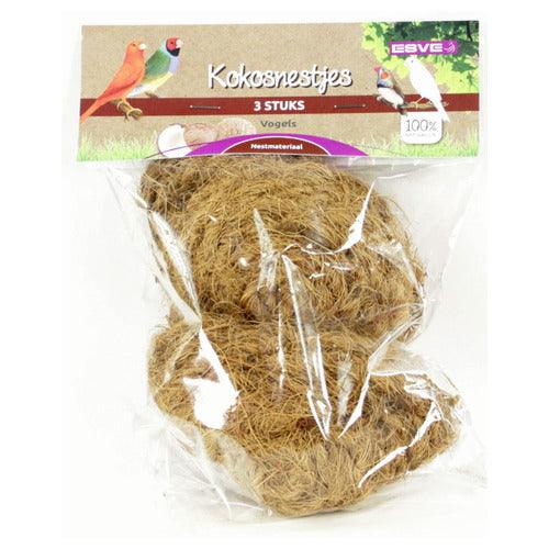 Esve kokosnestjes 3 stuks voor vogels - Nena's Pets