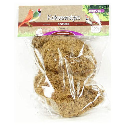 Esve kokosnestjes 3 stuks voor vogels - Nena's Pets