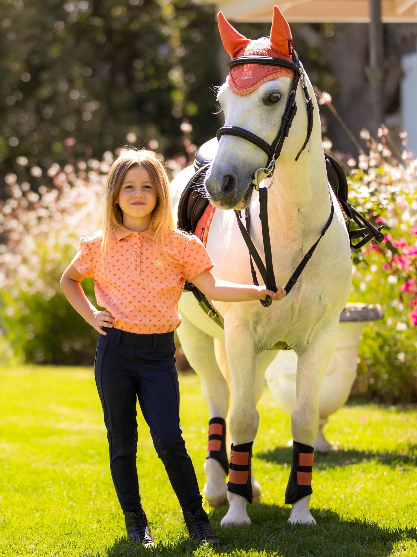 LeMieux mini polo shirt Sherbet - Nena's Pets