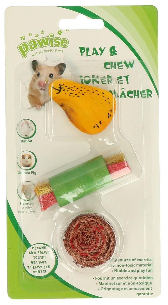 Woodn Loofah knaag en speelblokjes - Nena's Pets