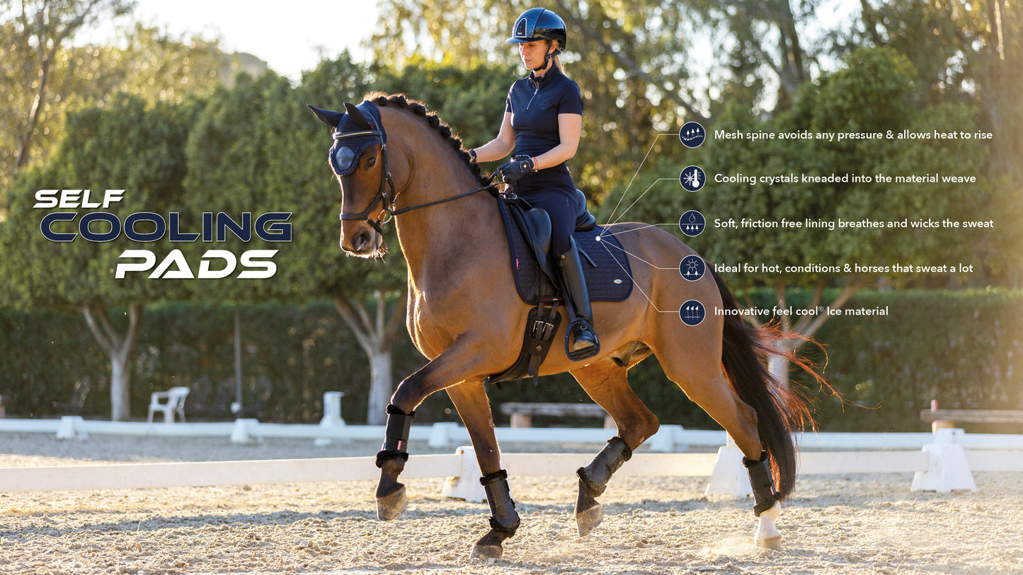 LeMieux dekje Self-Cool pad Dressuur Cool Blue
