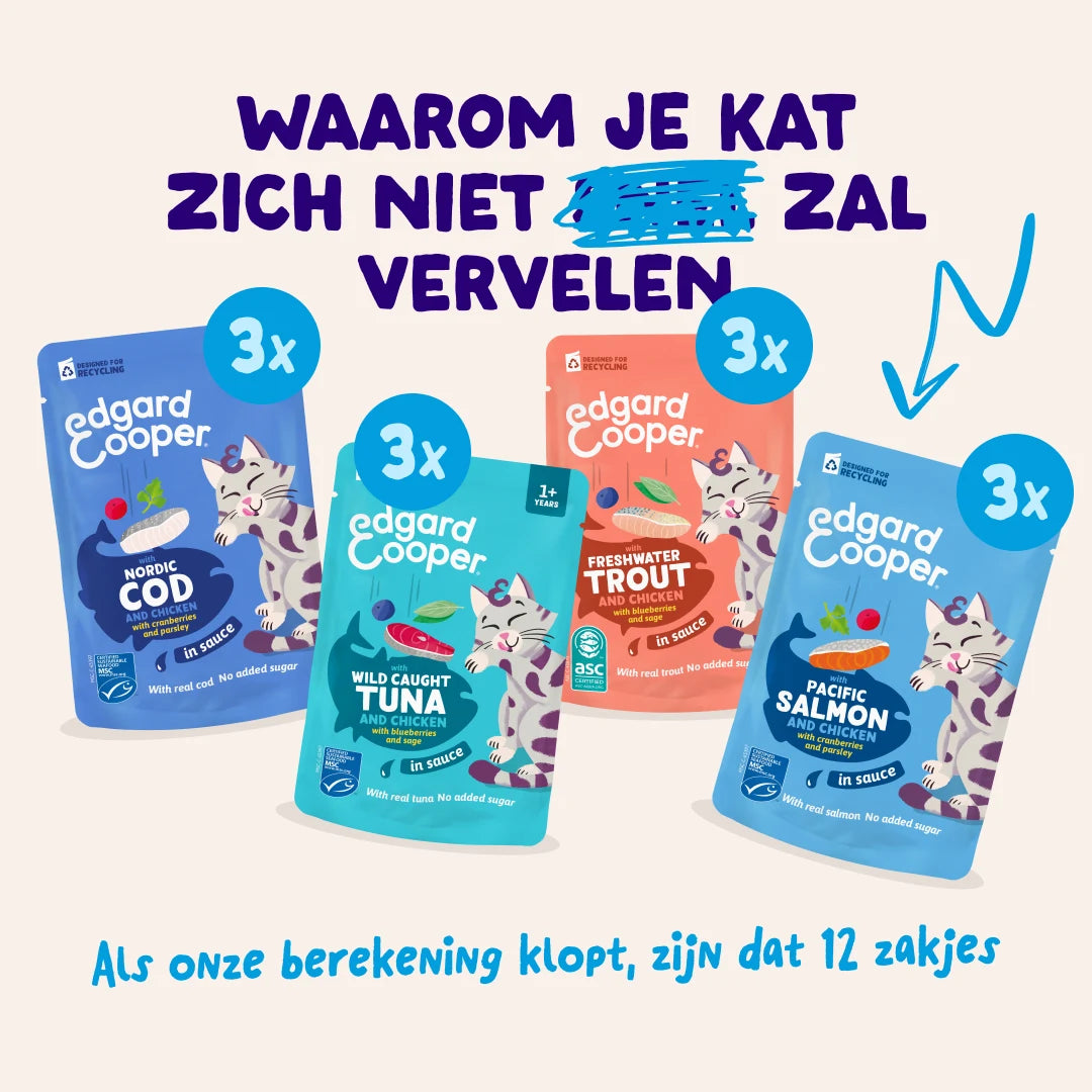Edgard&Cooper Pouches vlees in saus
