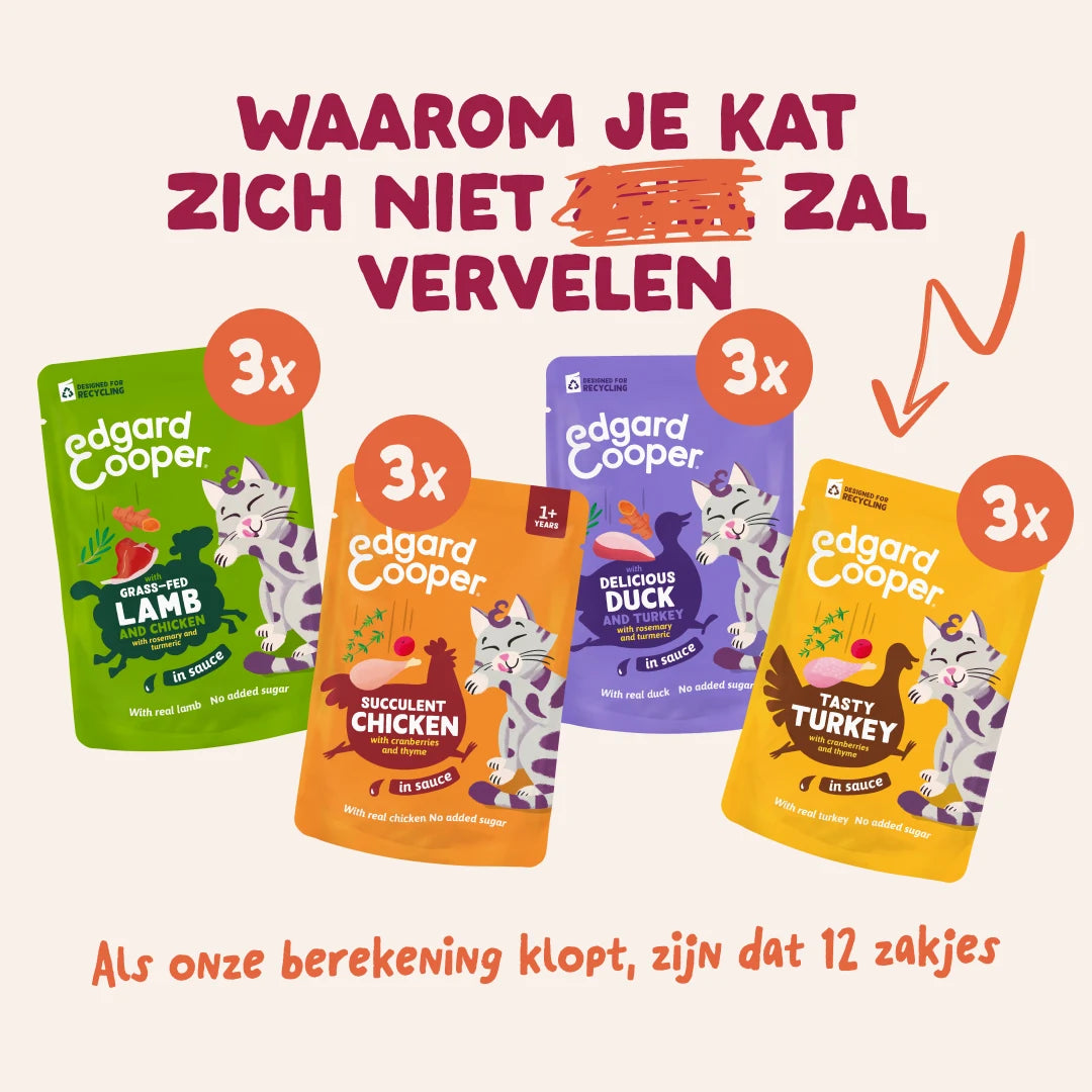 Edgard&Cooper Pouches vlees in saus