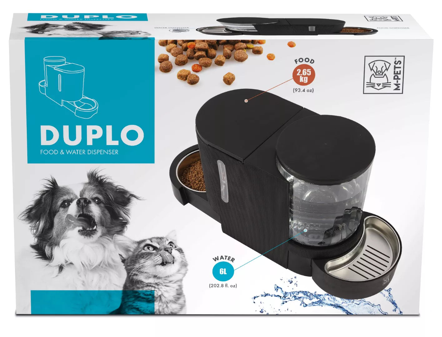M-Pets Duplo water en voer dispenser