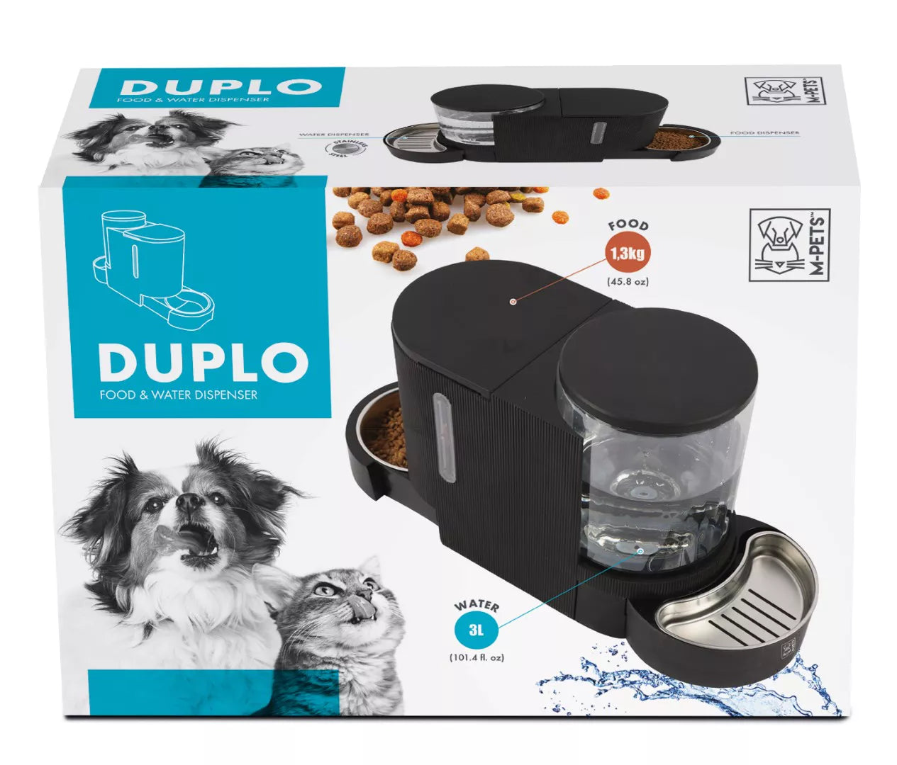 M-Pets Duplo water en voer dispenser