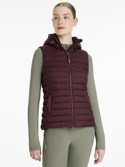 LeMieux Rose hooded puffer bodywarmer 'aw25