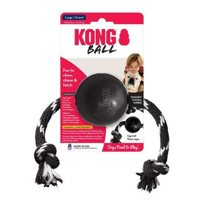 Kong extreme bal met touw large - Nena's Pets 