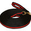 Longeerlijn soft zwart/rood - Nena's Pets 