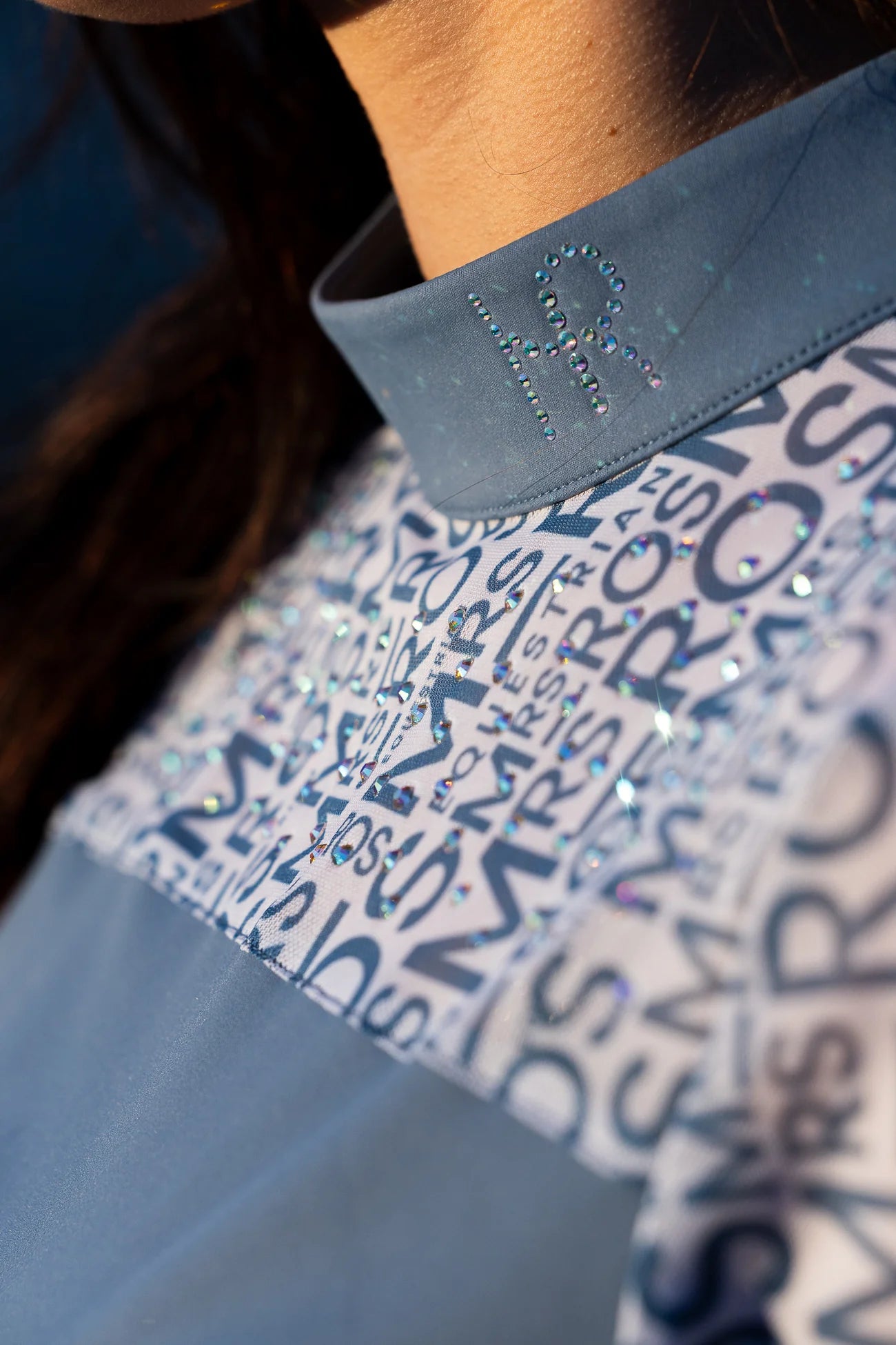 Mrs. Ros Competition Mesh logo Long sleeve top