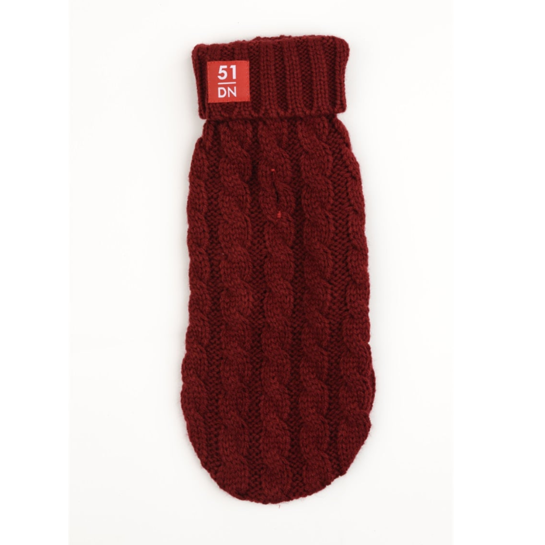 51 Degrees North Cable sweater cosy - Nena's Pets 